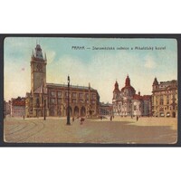Csehország,Prága - Óratorony és a Szent Miklós-templom 1912