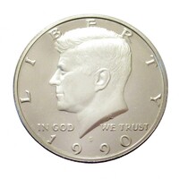 USA,half dollar 1990 S PP aUNC+ nikkel
