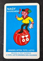 TOTÓ-LOTTÓ kártyanaptár 1982
