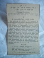 Jézus legszentebb szívének tiszteletőrsége Erénygyakorlatok II. imalap