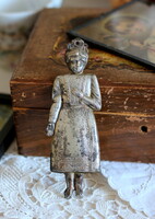 Antik, 1900-as évek eleje, itáliai, ezüstözött ex voto, votiv, hálaajándék