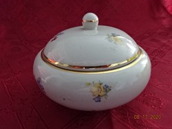 Drasche porcelán bonbonier, legnagyobb átmérője 13,5 cm. Vanneki! Jókai