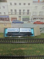 Railway model N rlmp wagon with 2 trailers and cargo