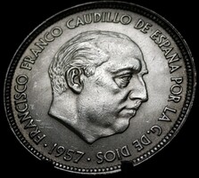 Spanyolország 50 Peseta, 1957 "59" a csillagon (1959) E11F35