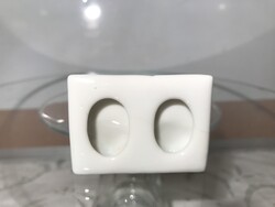 FÉNYKÉPTARTÓ - PORCELÁN - 5,5 cm x 4 x 1,5 cm - RÉGI - OSZTRÁK  - HIBÁTLAN