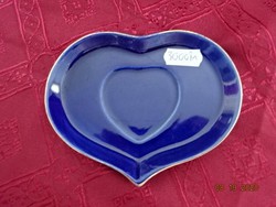 CLUJ porcelán kobalt kék,  szív alakú asztalközép. Vanneki!