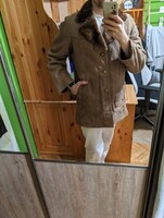 Vintage men's leather coat Long cut L/XL