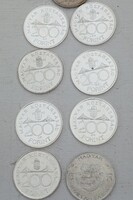 Silver 200 forint coin, Kossuth 5 forint coin
