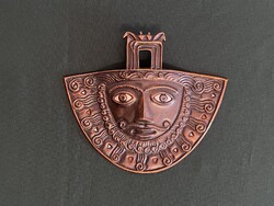 Kótai József bronz fali dísz maszk (F0075)