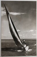 Képeslap, Balaton, üdvözlő, vitorlás 1958 (K2)