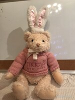 MACKÓ - PLÜSS - USA - MACYS - NEW YORK - 30 x 28 + FÜL - 12 cm  -  GYŰJTEMÉNYBŐL - HIBÁTLAN