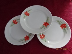 Alföldi porcelán, pipacsos süteményes tányér. 3 db együtt eladó Vanneki!