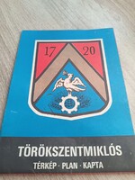 Torokszentmiklós város térkép 1988-ból hibátlanok