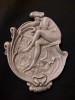Régi art deco hamuzó (erotikus motívum)
