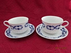 CLUJ porcelán, kobalt kék mintás teáscsésze + alátét.  "2 db együtt eladó Vanneki!