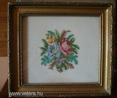 RÉGI KÉZIÖLTÉSŰ GOBELIN  MESÉS KERET 1. - hibátlan - Art&Decoration