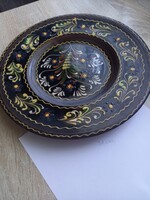 Vintage fali mázas kerámia tányérok kiváló állapotban jelzettek méret a képeken