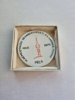 VI. Nemzetközi Szakszervezeti Ifjúsági Labdarúgó Torna Pécs 1945-1975 - Hollóházi porcelán emlékérem