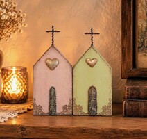Chapel Wall Decor Double Olive-Rose / Home Decoration, Church, Cross, Faith, Gift Item