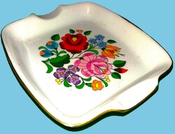 Nagyon szép Kalocsai porcelán hamutartó hamutál 11 x 13 cm HIBÁTLAN