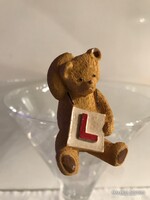 SZOBOR - MACKÓ - JELZETT - ANGOL - KÉZIMUNKA - GYŰJTŐI DARAB - 5 x 3 x 3 cm - RÉGI - HIBÁTLAN