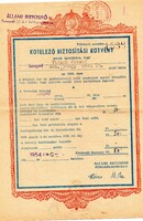 Biztosítási kötvény: Kötelező Biztosítási Kötvény. Állami Biztosító.