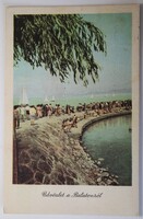 Képeslap, Balaton, üdvözlő, móló (K2)