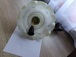 Retro vintage konyhai mennyzeti lámpa fodros üveg hibátlan állapotban vezetékkel