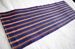 Antique woven wool apron, Katrinca front, Transylvanian folk costume, 27.5 x 79 cm