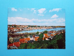 Képeslap (52) - Németország (NSZK) - Flensburg - Kikötő 1960-as évek
