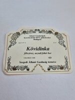 Kövidinka félszáraz, asztali fehér bor  boros, italos címke 1 l