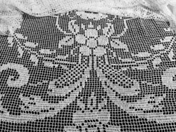Huge Handmade White Lace Tablecloth or Bedspread, approx. 4m x 2.2m