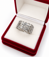 Xuping TTM Premium Hypoallergenic Stainless Steel CZ Ring, Size 9 (5025)