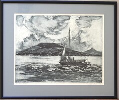 (N) Csurgói Máté Lajos (1931-) : Badacsony / Vitorlás / Balaton