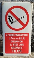 Régi nagyméretű zománctábla 90x50 cm. A jármű rakodóterén.....