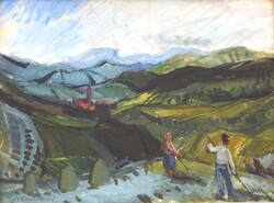 (K) Luzsicza Lajos (1920-2005) : Szénagyűjtés idején