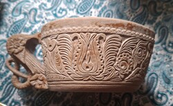 Carved Wooden Decorative Vessel – Z. Tóth Kálmán (Kisújszállás, 1996) – Valued Item