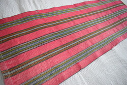 Antik szövött gyapjú kötény , katrinca eleje  , erdély népviselet , 34 x 93 cm