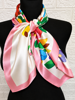 Folk Patterned Scarf – 70×70 cm