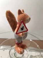 SCULPTURE - MOUSSE - METAL PLAQUE - HAIR TAIL - CERAMIC - 12 x 5 cm - GERMAN - PERFECT CONDITION