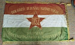 Selyem zászló.Pálfalvai Bányagépgyártó Vállalat. 50-es évek
