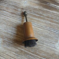 Régi miniatűr réz kefe (11,3x4,1 cm)