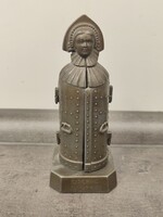Iron Young Woman - miniature replica of a torture device, antique metal model