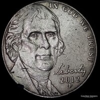 Amerikai Egyesült Államok 5 cent, 2012 Jefferson Nickel Verdejel "P" - Philadelphia D06I2