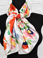 Folk Patterned Scarf – 70×70 cm