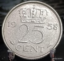 Hollandia 25 cent, 1958 D03A5