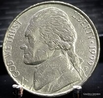 Amerikai Egyesült Államok 5 cent, 1999 Jefferson Nickel Verdejel "P" - Philadelphia D04J5