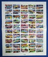2002 USA Üdvözlet Amerikából 34 centes,50 db-os Bélyegív 50 Amerikai Állam Bélyegen