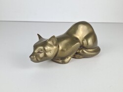 Macska bronz szobor, modern hatasu, vagany, szep