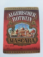 ALGERISCHER ROTWEIN MASCARA boros, italos címke 0.7 l